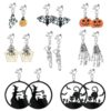 Boucles d'oreilles Halloween Hifot Pour Femmes et Enfants Citrouille Araignée Cadeau de Fête Accessoires Bijouterie