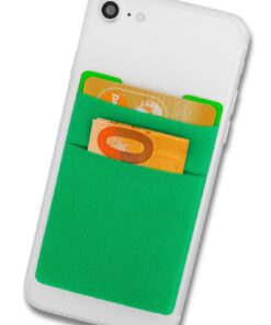 Cardsock Porte-Carte Téléphone Portable - Blocage RFID Réutilisable Blocage RFID avec 2 Poches Vert pour Étui Smartphone