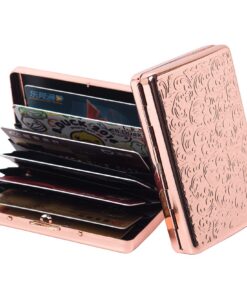 HAPUTDY Étui de protection en métal RFID pour cartes de crédit/voyage + HAPUTDY Étui de protection en métal RFID adapté