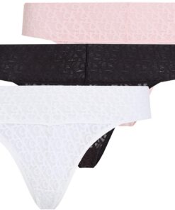Calvin Klein 3pièces Slip de Bain Basique Femme, 28-30 ans - Broderie Classique - Lavable en Machine - Lv00qd5305