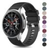 Bracelet de remplacement Wanme 22 mm Silicone Sportif pour Samsung Galaxy Gear S3 Frontier/S3 Classic, Galaxy Watch 3 45