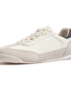 LUCKY STEP Plates en Cuir Femme – Chaussures Casual Mode à Lacets pour Tennis et Tous Les Jours - Mode, Qualité Supérieu