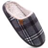 Chaussons Homme Pantoufles Hiver Chaussures Chaudes Maison Mousse Mémoire Forme Laine Doublée Antidérapante