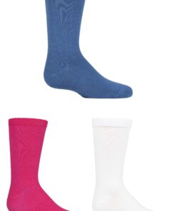 Chaussettes en bamboo SockShop - confort et orteils attachés à la main pour fille et garçon - 3 paires - Chaussettes pop