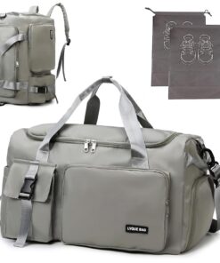 LIAMERHE Sac à Dos de Voyage Étanche 42L Grand 3 en 1 pour Femme et Homme