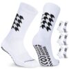 CLOSEMATE 3 Paires Chaussettes Antidérapantes pour Homme Femme 39-42 43-46 Noir Bleu Rouge Motifs Résistantes Respirent