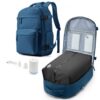 Sac à dos livbote pour voyage en avion - Imperméable, compressible avec pompe et airbag - Bleu paon, taille 45x36x20 cm,