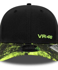 Titre optimisé SEO : New Era VR46 9Fifty AOP casquette extensible en cuir, noir/jaune, M/L, style tendance, protection s