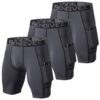 ZENGVEE Short de Compression pour Hommes | Cool Dry, Poches Latérales | Idéal pour la Course à Pied, l'Entraînement et l