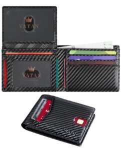 [VATAN Portefeuille Homme] + [Cuir avec Blocage RFID] + [Portefeuille pour Homme] + [15 Emplacements pour Cartes] + [2 I