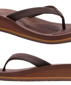 COFACE Femmes Tongs Mode Sandales Tong Compensees été Plage Piscine et Vacances Tapis de Yoga Confortable
