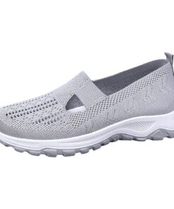 MODSGUE Baskets pour femme seniors, confortables, antidérapantes, chaussures de marche en plein air