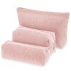 Trousse de maquillage Hshenjhu Femme Rose, Grande Capacité, Trousse Toilettée Portable (Lot de 3)