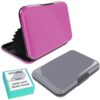 Didarenba Porte Carte Homme Femme 2 Pièces en Aluminium avec Système de Verrouillage RFID, Grande Capacité, Protection A