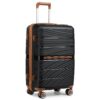 Valise Cabine British Traveller Noir 4 Roulettes TSA Polypropylène