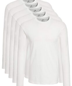 Chemise Homme Longue Manche 100 % Coton Col Rond (Pack de 5) - Vendu et expédié par East Chemise