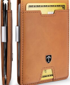 TRAVANDO Austin Portefeuille Fin pour Homme avec Pince à Billets, Protection RFID et Porte-Cartes de Crédit pour Homme,