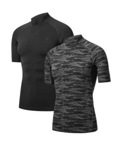 DANISH ENDURANCE T-Shirt de Compression Séchage Rapide Hommes Course Entraînemet Lot de 2 OEKO-TEX