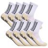 BIRWUMI Antidérapantes Foot Chaussettes 4 Paires Homme Femme, Chaussettes de Sport Épaisses Respirantes Antidérapantes p
