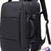 BANGE Sac à dos de voyage convertible durable pour ordinateur portable de 17,3" homme et femme