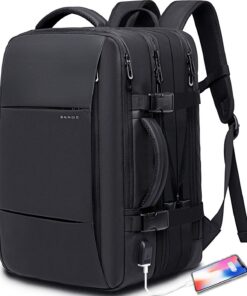 BANGE Sac à dos de voyage convertible durable pour ordinateur portable de 17,3" homme et femme