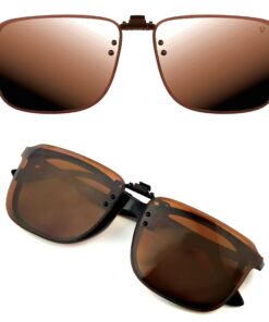 CREYESTAL Clip Lunettes de Soleil Polarisées pour Homme et Femme, Ultra-léger et Relevable, 100% Anti-UV, Certifié CE