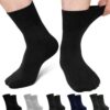Chaussettes Sans Elastique Diabétiques: Chaussettes Coton Non Comprimantes pour Seniors et Diabétiques Légers - Confort