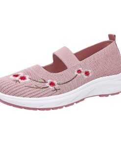 Chaussures orthopédiques souples pour femmes, respirantes et tissées, chaussures de marche à enfiler, soutien de la voût