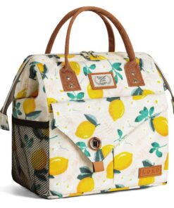 Sac à déjeuner isotherme Lekesky de 10 L pour femme au travail citron