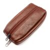 Charmoni Portefeuille Homme Cognac - Grande Capacité - Homme Femme - Anneau Porte Clé Inclus - Cuir Véritable