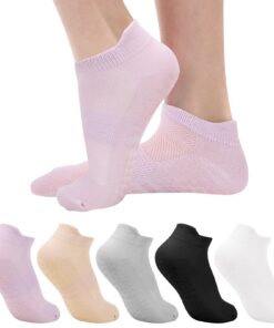 Mayoii Lot de 5 paires de chaussettes de yoga antidérapantes pour femme pratiques et confortables pour l'exercice quotid