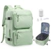 Bluterm Sac à Dos Sous Vide Avec Pompe Porte Gourde EasyJet Sac à Dos Cabine Avion 40x20x25 Cabine Compression 40L Femme