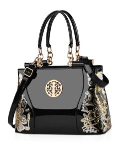 NICOLE & DORIS Sac à Main Femmené Cuir Verni Grande Capacité Élégant Cabas