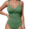 CUPSHE Maillot de bain une pièce V-neck push-up femmenes réglables bretelles