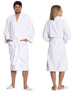 ZOLLNER peignoir de bain - doux pour la peau et super absorbant - pour femmes et hommes - coton - taille S-6XL - lavable