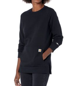 Carhartt Sweat-shirt léger pour femme - Col montant, Matière respirante, Idéal pour l'automne