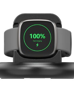 Chargeur de Fitness Wanme Compatible Fitbit Sense/Sense 2/Versa 4/Versa 3, Support Magétique avec Câble, pour Femmes et