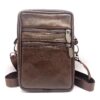 Sac Charmoni Homme à Dos Travers - Pochette Ceinture Amovible - Cuir Vachette - Léger et Compact
