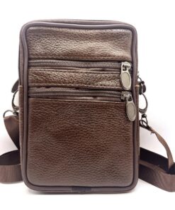 Sac Charmoni Homme à Dos Travers - Pochette Ceinture Amovible - Cuir Vachette - Léger et Compact