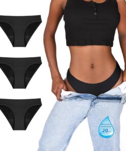 TIICHOO Culottes menstruelles sans couture pour flux très abondant - Lot de 3 - Convaincantes pour les femmes - Oeko-Tex