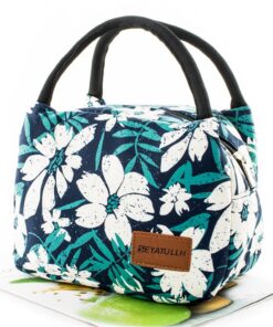 Sac Isotherme Femme 5L - Sac Repas Isotherme Portable | Couleurs et Tailles(Minimalist flowers, S)
