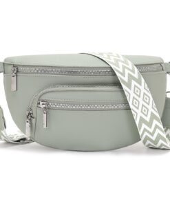 Sasrymnl sac à main en cuir végan femme banane amovible et réglable