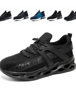 Chaussures de sécurité antidérapantes pour hommes et femmes EU36-48 Noir Bleu Gris Coussin d'air Absorption Embout d'aci