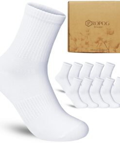 PROPOG Chaussettes Blanches De Sport Coton 36-44 | Homme Femme | Souliers de Marche_running_Tennis | Comfortable et Hygi