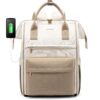 LOVEVOOK Sac à Dos Femme 17 Pouces Antivol Étui Ordinateur Portable Travail Étanche Voyage OEKO-TEX STANDARD 100
