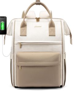 LOVEVOOK Sac à Dos Femme 17 Pouces Antivol Étui Ordinateur Portable Travail Étanche Voyage OEKO-TEX STANDARD 100