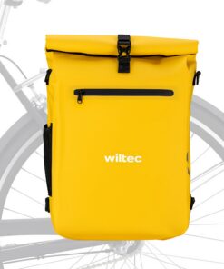Wiltec Sacoche Étanche 25 L pour Vélo Électrique – Compartment Ordinateur 15.6" – 500D PVC Durable