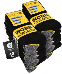 Chaussettes de Travail Homme Fonctionnelles OEKO-TEX Respirantes Confortables Lot de 10 OEKO-TEX STANDARD 100