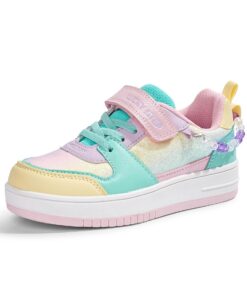 LUCKY STEP Chaussures de Sport Étincelantes pour Filles | Fermeture Auto-agrippante | Perles Brillantes | Confort Optima