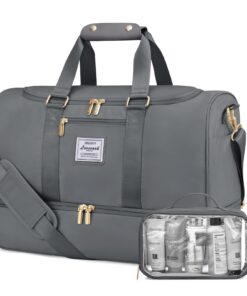 LOVEVOOK Sac de Voyage pour Femme 37L - Light et Robuste pour Week-End et Hôpital | Compartiment à Chaussures Imperméabl